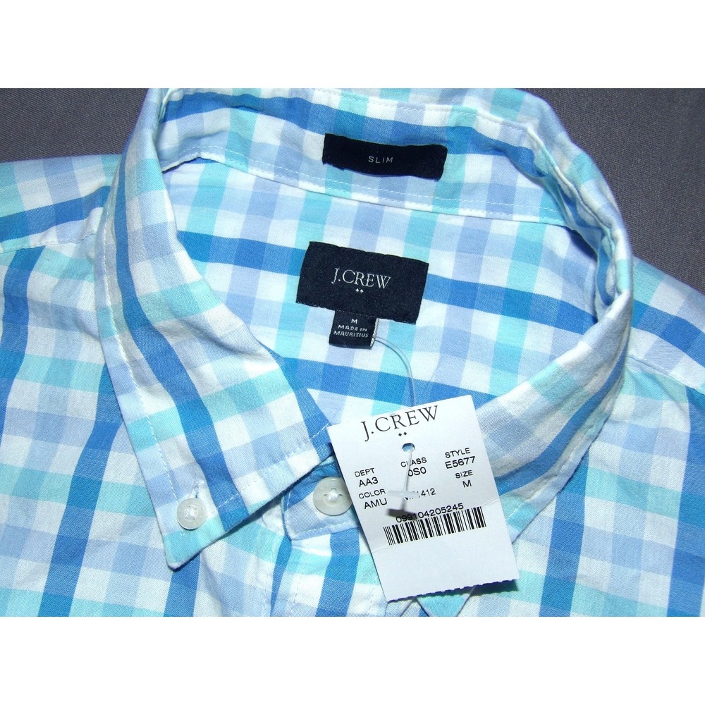 NEW! J.Crew Long Sleeved Plaid Casual Button Up Shirt Men's Slim Fit Medium NWT! - Picture 5 of 5